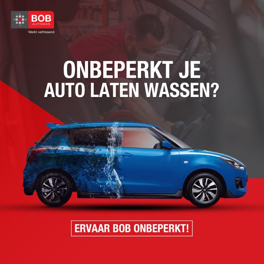 Onbeperkt je auto laten wassen bij BOB Autowas