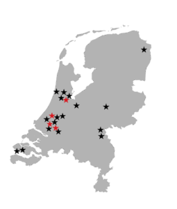 Kaart met alle BOB Autowas vestigingen in Nederland