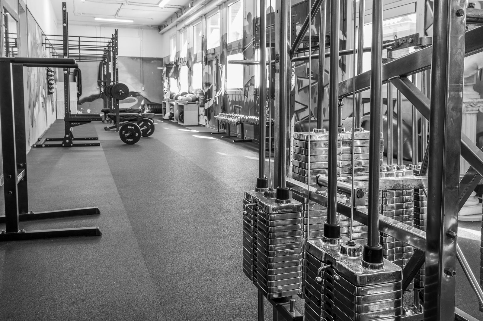Trainingsvloer met machines